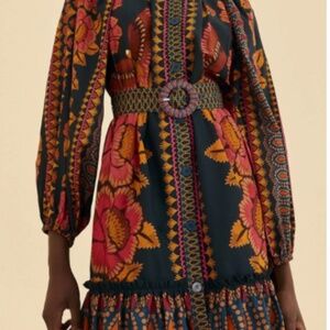 Teal Ainika Sparkle Puff Sleeve Mini Dress. Brand new with tag